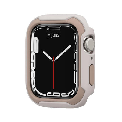 Detailed view of the Clara Case's edge protection, emphasizing enhanced safety for the Apple Watch screen.