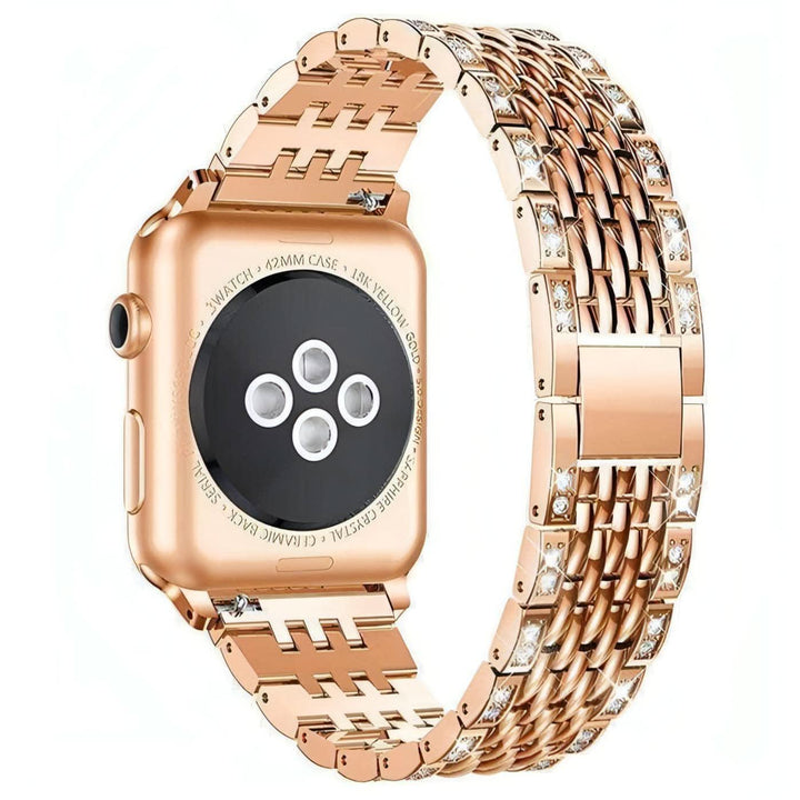 Daphne Metal Band | apple, Apple Watch accessories, apple watch bands, apple watch bands cheap, apple watch bands clearance, apple watch bands for women, apple watch bands sale, Apple Watch gadgets, Apple Watch gear, Apple Watch Straps, black, gold, jewelry clasp, metal, rhinestones, rose gold, series 9, silver, sparkly, stainless steel, watch bands for Apple Watch, watch straps for Apple Watch, women | WizeBand