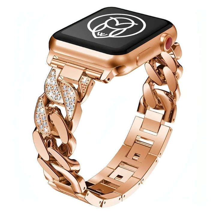 Sara Stainless Band | apple, Apple Watch accessories, apple watch bands, apple watch bands cheap, apple watch bands clearance, apple watch bands for women, apple watch bands sale, Apple Watch gadgets, Apple Watch gear, Apple Watch Straps, black, gold, jewelry clasp, metal, rhinestones, rose gold, series 7, series 8, series 9, silver, sparkly, stainless steel, watch bands for Apple Watch, watch straps for Apple Watch, woman, women | WizeBand