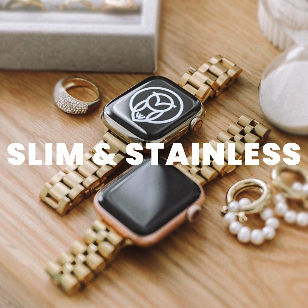 Slim apple watch band collection: Petite & Stainless