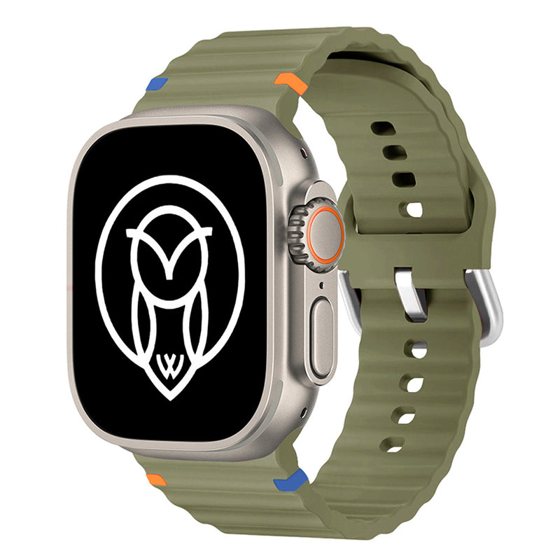 Olive green ultra watch band with rugged design