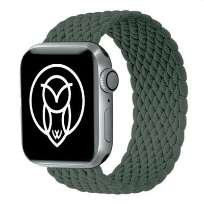Green Apple Watch woven strap – perfect for daily wear
