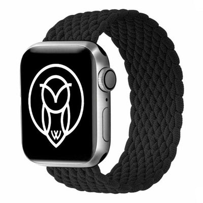 Apple Watch woven strap in black for a sleek look
