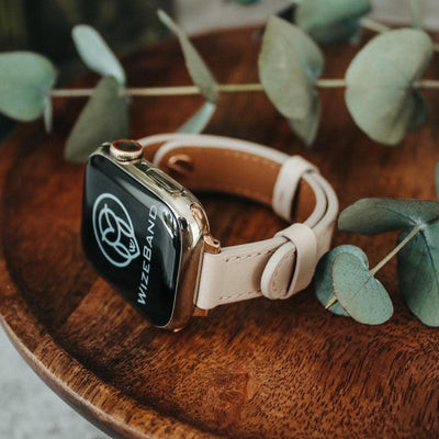 Anthea Leather Strap | apple, Apple Watch accessories, apple watch bands, apple watch bands cheap, apple watch bands clearance, apple watch bands for women, apple watch bands sale, Apple Watch gadgets, Apple Watch gear, Apple Watch Straps, black, blackfriday22, fallvibes, genuine leather, gold, leather, pinkawareness, rose gold, series 9, tang buckle, watch bands for Apple Watch, watch straps for Apple Watch, women | WizeBand