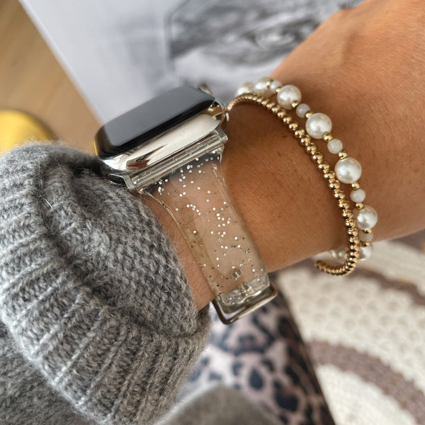 Glitter Silicone Apple Watch Band Aurora WizeBand