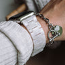 Perla White Quartz Silver Hardware