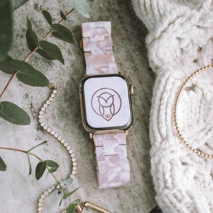 Pink marble apple watch band online