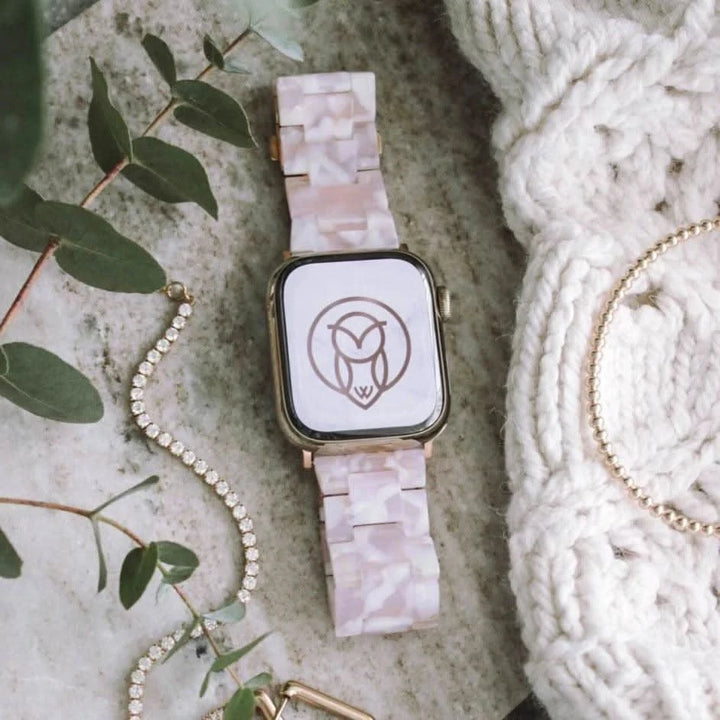 Pink marble apple watch band hotsell
