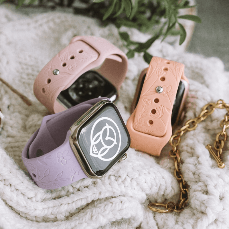 Ione Silicone Band | apple, Apple Watch accessories, apple watch bands, apple watch bands cheap, apple watch bands clearance, apple watch bands for women, apple watch bands sale, Apple Watch gadgets, Apple Watch gear, Apple Watch Straps, flowers, kids, pinkawareness, series, series 7, series 8, series 9, silicone, silver, sports style loop, watch bands for Apple Watch, watch straps for Apple Watch, women | WizeBand