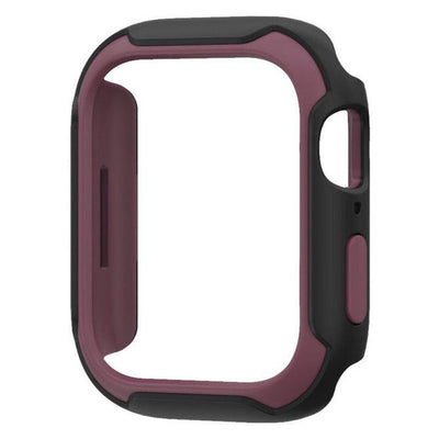 Clara Protective Case elegantly positioned next to an Apple Watch, illustrating the case's sleek design.