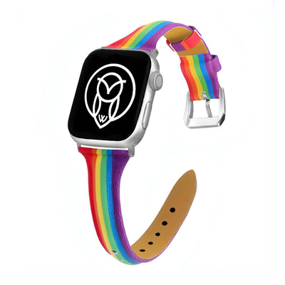 Artemis Pride Edition | apple, Apple Watch accessories, apple watch bands, apple watch bands cheap, apple watch bands clearance, apple watch bands for women, apple watch bands sale, Apple Watch gadgets, Apple Watch gear, Apple Watch Straps, men, series 9, silver, tang buckle, vegan leather, watch bands for Apple Watch, watch straps for Apple Watch, women | WizeBand