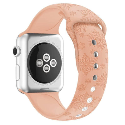 Carol Silicone Band | apple, Apple Watch accessories, apple watch bands, apple watch bands cheap, apple watch bands clearance, apple watch bands for women, apple watch bands sale, Apple Watch gadgets, Apple Watch gear, Apple Watch Straps, christmas, holiday bands, kids, seasonal, series 9, silicone, silver, snow, snowflake, sports style loop, watch bands for Apple Watch, watch straps for Apple Watch, winter, women, x-mas | WizeBand
