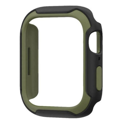 Detailed image of the Clara Case's precise cutouts, allowing unobstructed access to Apple Watch's digital crown and buttons.