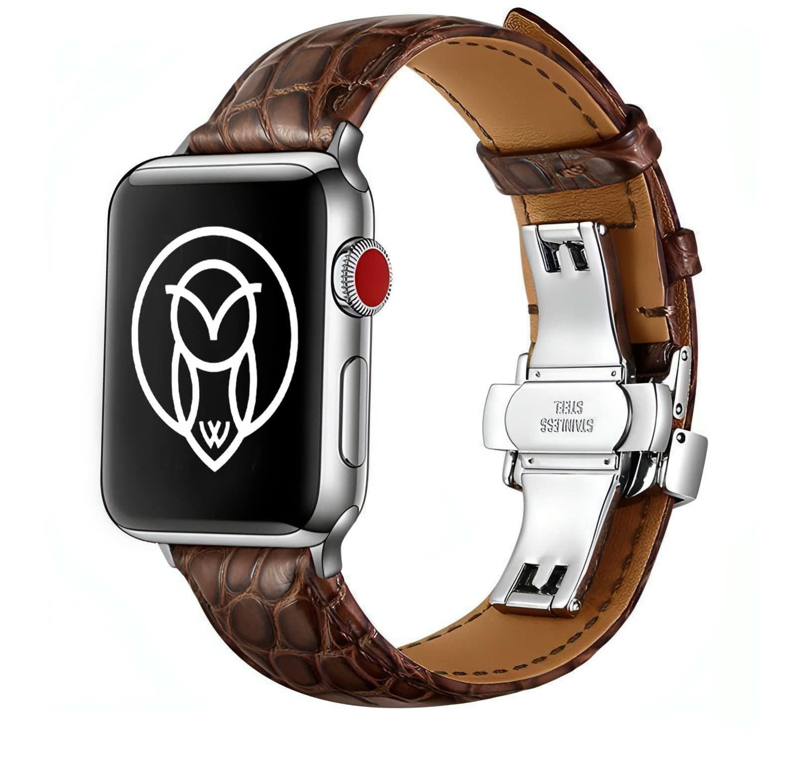 Nigeria Cayman Strap — Apple Watch Band | WizeBand | Aligator Brown ...