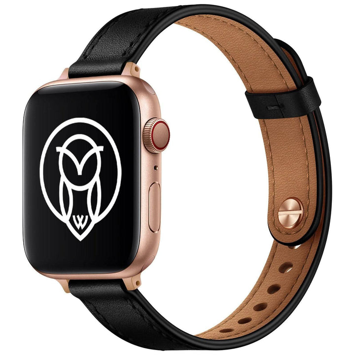 Anthea Leather Strap | apple, Apple Watch accessories, apple watch bands, apple watch bands cheap, apple watch bands clearance, apple watch bands for women, apple watch bands sale, Apple Watch gadgets, Apple Watch gear, Apple Watch Straps, black, blackfriday22, fallvibes, genuine leather, gold, leather, pinkawareness, rose gold, series 9, tang buckle, watch bands for Apple Watch, watch straps for Apple Watch, women | WizeBand
