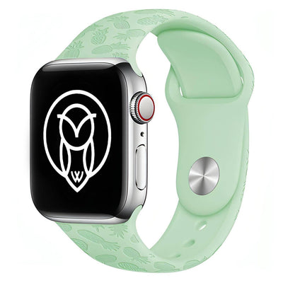 Maya Silicone Band | apple, Apple Watch accessories, apple watch bands, apple watch bands cheap, apple watch bands clearance, apple watch bands for women, apple watch bands sale, Apple Watch gadgets, Apple Watch gear, Apple Watch Straps, bright, colourful, kids, pastel colours, pineapple, series 7, series 8, series 9, silicone, silver, sports style loop, watch bands for Apple Watch, watch straps for Apple Watch, women | WizeBand