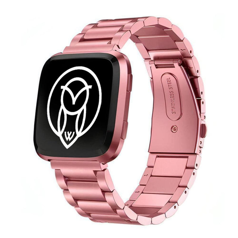 Telos Fitbit Metal Band | Apple Watch accessories, Apple Watch gadgets, Apple Watch gear, black, blue, deployant clasp, fitbit, men, metal, pink gold, rose gold, silver, stainless steel, women | WizeBand
