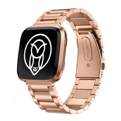 Telos Fitbit Metal Band | Apple Watch accessories, Apple Watch gadgets, Apple Watch gear, black, blue, deployant clasp, fitbit, men, metal, pink gold, rose gold, silver, stainless steel, women | WizeBand