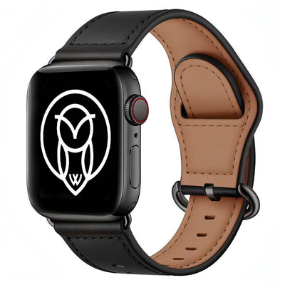 Thymos Leather Strap | Apple Watch accessories, apple watch bands, apple watch bands cheap, apple watch bands clearance, apple watch bands for women, apple watch bands sale, Apple Watch gadgets, Apple Watch gear, Apple Watch Straps, black, genuine leather, gold, men, series 7, series 8, series 9, silver, tang buckle, watch bands for Apple Watch, watch straps for Apple Watch, women | WizeBand