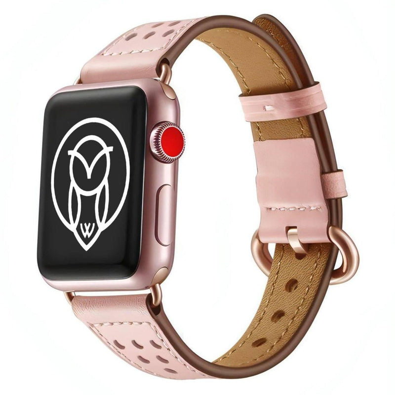 Vicus Leather Band | apple, Apple Watch accessories, apple watch bands, apple watch bands cheap, apple watch bands clearance, apple watch bands for women, apple watch bands sale, Apple Watch gadgets, Apple Watch gear, Apple Watch Straps, genuine leather, gold, pinkawareness, series 7, series 8, series 9, tang buckle, watch bands for Apple Watch, watch straps for Apple Watch, women | WizeBand