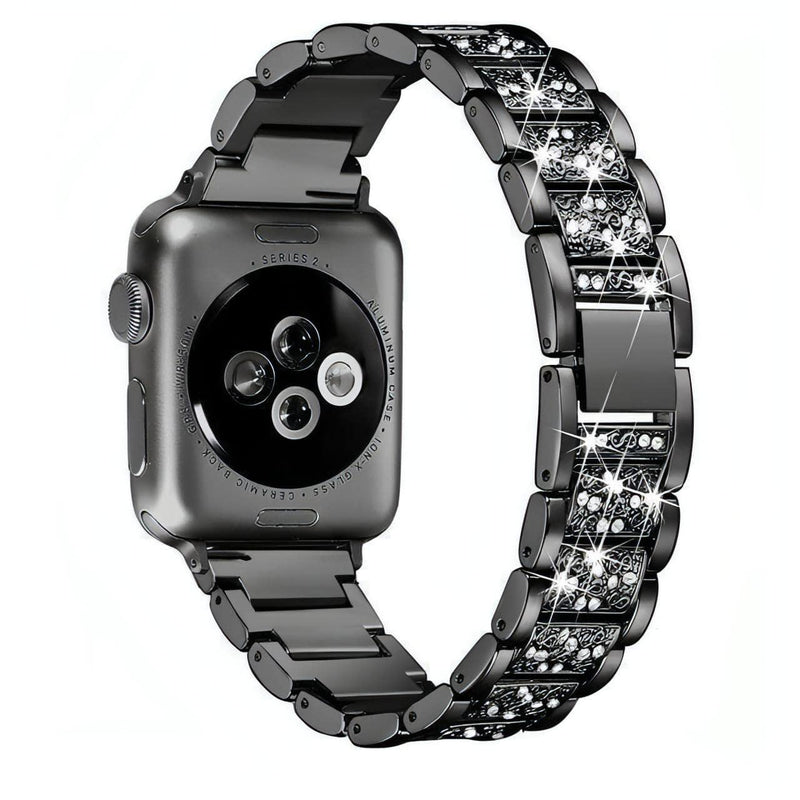 Aphrodite Stainless Bracelet | apple, Apple Watch accessories, apple watch bands, apple watch bands cheap, apple watch bands clearance, apple watch bands for women, apple watch bands sale, Apple Watch gadgets, Apple Watch gear, Apple Watch Straps, black, gold, jewelry clasp, metal, pink gold, rhinestones, rose gold, series 9, silver, sparkly, stainless steel, watch bands for Apple Watch, watch straps for Apple Watch, women | WizeBand