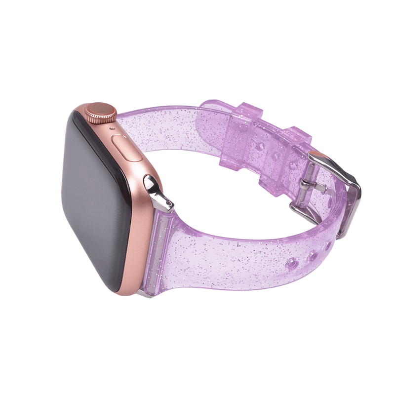 Aurora Silicone Band | apple, Apple Watch accessories, apple watch bands, apple watch bands cheap, apple watch bands clearance, apple watch bands for women, apple watch bands sale, Apple Watch gadgets, Apple Watch gear, Apple Watch Straps, kids, series 9, silicone, silver, sparkly, tang buckle, watch bands for Apple Watch, watch straps for Apple Watch, women | WizeBand