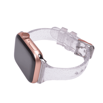 Aurora Silicone Band | apple, Apple Watch accessories, apple watch bands, apple watch bands cheap, apple watch bands clearance, apple watch bands for women, apple watch bands sale, Apple Watch gadgets, Apple Watch gear, Apple Watch Straps, kids, series 9, silicone, silver, sparkly, tang buckle, watch bands for Apple Watch, watch straps for Apple Watch, women | WizeBand