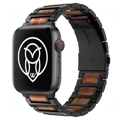 Philos Wooden Stainless Band | apple, Apple Watch accessories, apple watch bands, apple watch bands cheap, apple watch bands clearance, apple watch bands for women, apple watch bands sale, Apple Watch gadgets, Apple Watch gear, Apple Watch Straps, black, deployant clasp, men, metal, series 7, series 8, series 9, silver, stainless steel, watch bands for Apple Watch, watch straps for Apple Watch | WizeBand
