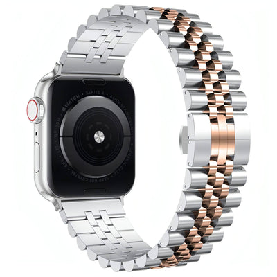 Nete Stainless Band | apple, Apple Watch accessories, apple watch bands, apple watch bands cheap, apple watch bands clearance, apple watch bands for women, apple watch bands sale, Apple Watch gadgets, Apple Watch gear, Apple Watch Straps, black, butterfly clasp, gold, men, metal, mixed metals, rose gold, series 7, series 8, series 9, silver, sparkly, stainless steel, watch bands for Apple Watch, watch straps for Apple Watch, women | WizeBand