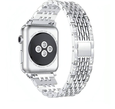 Daphne Metal Band | apple, Apple Watch accessories, apple watch bands, apple watch bands cheap, apple watch bands clearance, apple watch bands for women, apple watch bands sale, Apple Watch gadgets, Apple Watch gear, Apple Watch Straps, black, gold, jewelry clasp, metal, rhinestones, rose gold, series 9, silver, sparkly, stainless steel, watch bands for Apple Watch, watch straps for Apple Watch, women | WizeBand