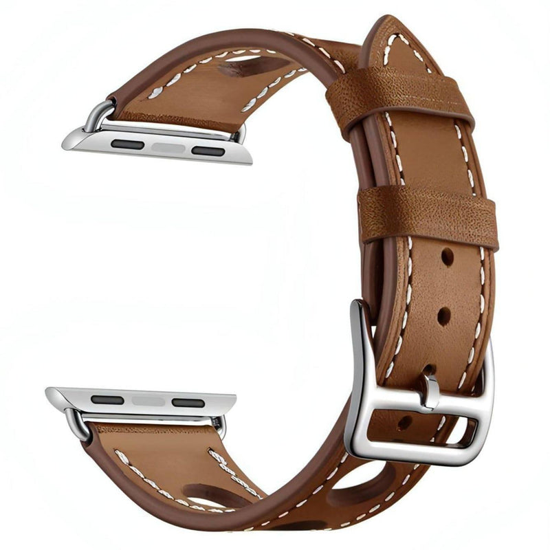 Delfio Leather Band (6 Colours) Delfio Brown / 38mm-40mm WizeBand