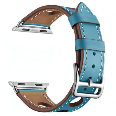Delfio Leather Band (6 Colours) Delfio Lake Blue / 42mm-44mm WizeBand