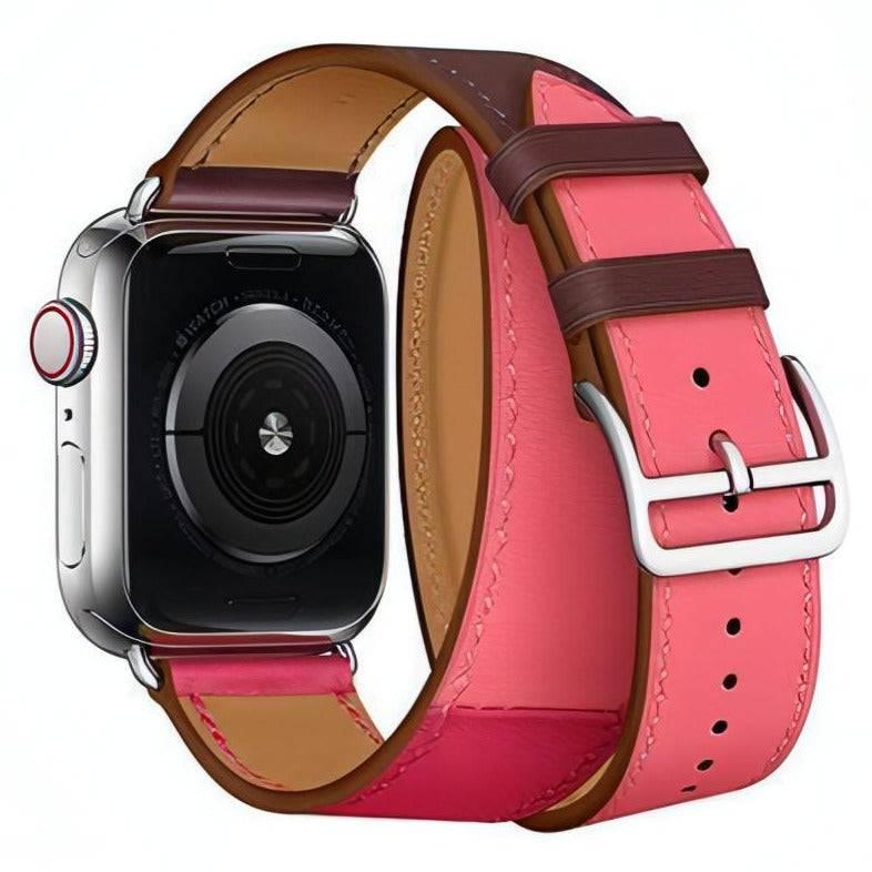 Double Tour Paris Band | apple, Apple Watch accessories, apple watch bands, apple watch bands cheap, apple watch bands clearance, apple watch bands for women, apple watch bands sale, Apple Watch gadgets, Apple Watch gear, Apple Watch Straps, men, metal, series 9, silver, stainless steel, tang buckle, vegan leather, watch bands for Apple Watch, watch straps for Apple Watch, women | WizeBand