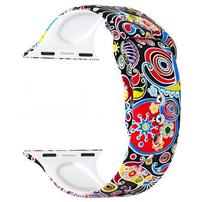 Florens Silicone Band | apple, Apple Watch accessories, apple watch bands, apple watch bands cheap, apple watch bands clearance, apple watch bands for women, apple watch bands sale, Apple Watch gadgets, Apple Watch gear, Apple Watch Straps, bird, colourful, flowers, kids, nature, series 9, silicone, silver, skull, sports style loop, watch bands for Apple Watch, watch straps for Apple Watch, women | WizeBand