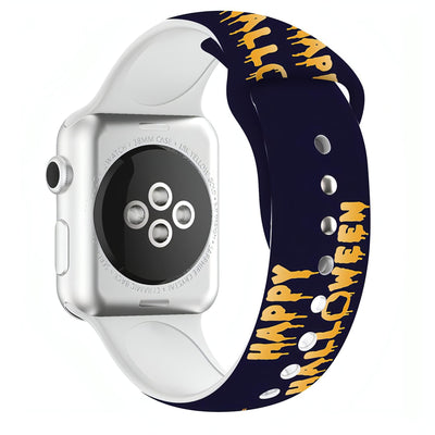 Halloween Silicone Band | apple, Apple Watch accessories, apple watch bands, apple watch bands cheap, apple watch bands clearance, apple watch bands for women, apple watch bands sale, Apple Watch gadgets, Apple Watch gear, Apple Watch Straps, autumn, fall, halloween, holiday bands, kids, men, orange, seasonal, series 9, silicone, silver, spooky, sports style loop, watch bands for Apple Watch, watch straps for Apple Watch, women | WizeBand