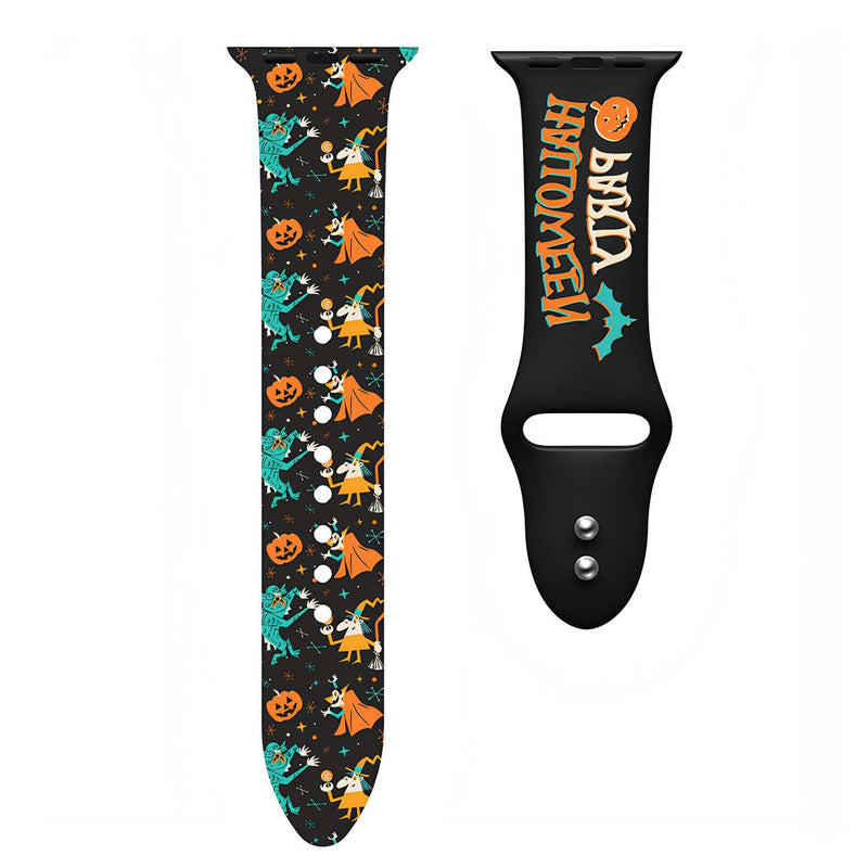 Halloween Silicone Band | apple, Apple Watch accessories, apple watch bands, apple watch bands cheap, apple watch bands clearance, apple watch bands for women, apple watch bands sale, Apple Watch gadgets, Apple Watch gear, Apple Watch Straps, autumn, fall, halloween, holiday bands, kids, men, orange, seasonal, series 9, silicone, silver, spooky, sports style loop, watch bands for Apple Watch, watch straps for Apple Watch, women | WizeBand