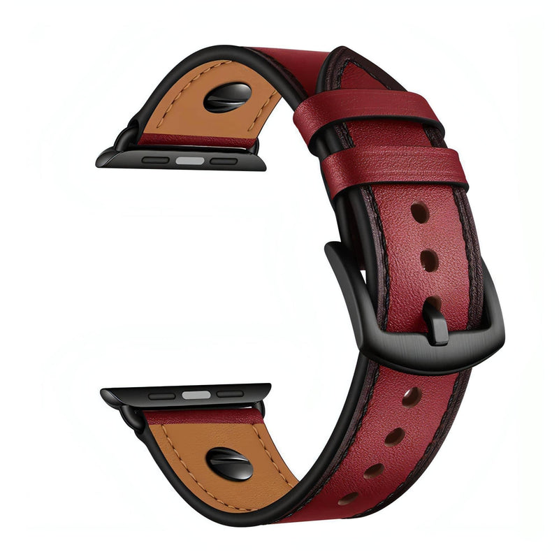 Miltos Leather Strap (4 Colours) Miltos Brick Red / 44mm WizeBand