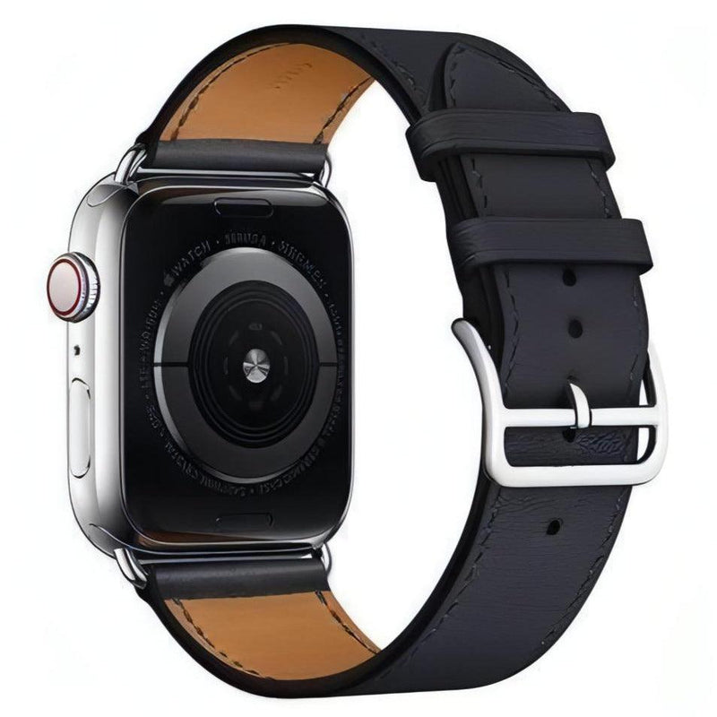 Paris Leather Band | Leather | apple, Apple Watch accessories, apple watch bands, apple watch bands cheap, apple watch bands clearance, apple watch bands for women, apple watch bands sale, Apple Watch gadgets, Apple Watch gear, Apple Watch Straps, fallvibes, genuine leather, men, series 7, series 8, series 9, silver, tang buckle, watch bands for Apple Watch, watch straps for Apple Watch, women | WizeBand