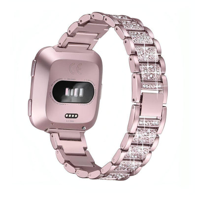 Rhoe Fitbit Metal Band | Apple Watch accessories, Apple Watch gadgets, Apple Watch gear, black, fit bit, fitbit, jewelry clasp, metal, pink gold, rhinestones, rose gold, silver, stainless steel, women | WizeBand